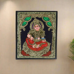 Annapurna Devi – Goddess of Nourishment in Thanjavur Art Paintings