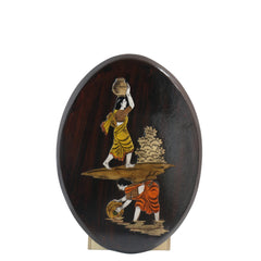 Rosewood Oval Frames with Inlay Work – Classic Wooden Art for Gifting