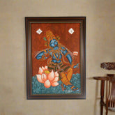 Padma Krishna – The Lotus-Seated Divine in Mural Form