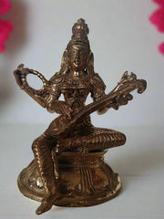 Panchaloha Goddess Saraswati Idol – Embodiment of Wisdom