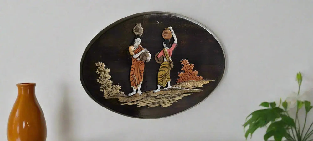 Rosewood Oval Frames with Inlay Work – Classic Wooden Art for Gifting Inlay Art