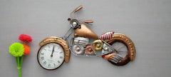 Iron Hand Painted Royal Enfield Bike Clock