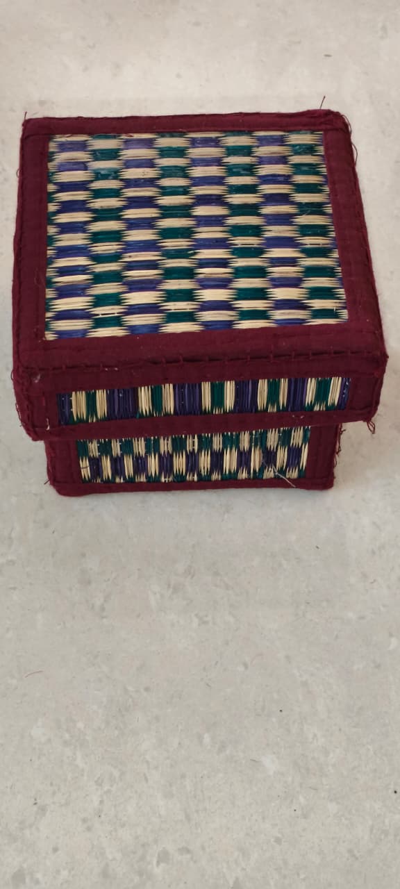 Handcrafted Korai Grass Organizer Boxes Accessories