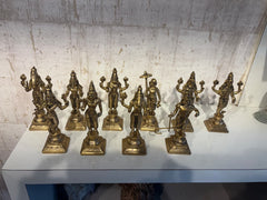 Pure Brass Dashavatara Idol Set 10 Statues) | Vishnu's Ten Avatars Murti Collection