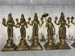 Pure Brass Dashavatara Idol Set 10 Statues) | Vishnu's Ten Avatars Murti Collection