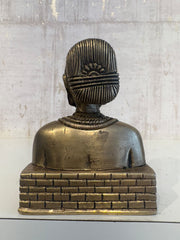 Ancient Indian Bronze Bust of a Goddess