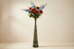 Antique-Finish Brass Flower Vase – Inspired by Indian Heritage