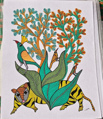 The Guardian of the Grove - Gond Painting Paintings