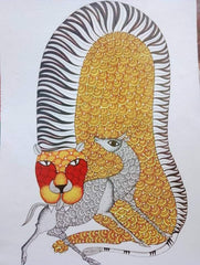 Sacred Bond of Unity and Nature - Gond Painting Paintings