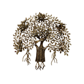 Handmade brass tree of life wall art decor.