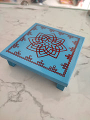 Channapatna Wooden Pooja Stand – Handcrafted & Hand-Painted Design