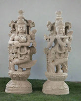 Bhakti and Beauty: The Grace of Radha Krishna Sand Stone