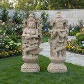 Bhakti and Beauty: The Grace of Radha Krishna Sand Stone