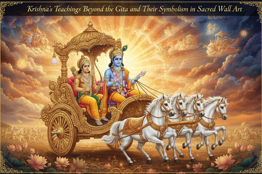Krishna’s Teachings Beyond the Gita and Their Symbolism in Sacred Wall Art