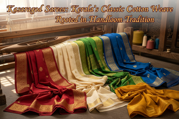Kasaragod Sarees: Kerala’s Classic Cotton Weave Rooted in Handloom Tradition