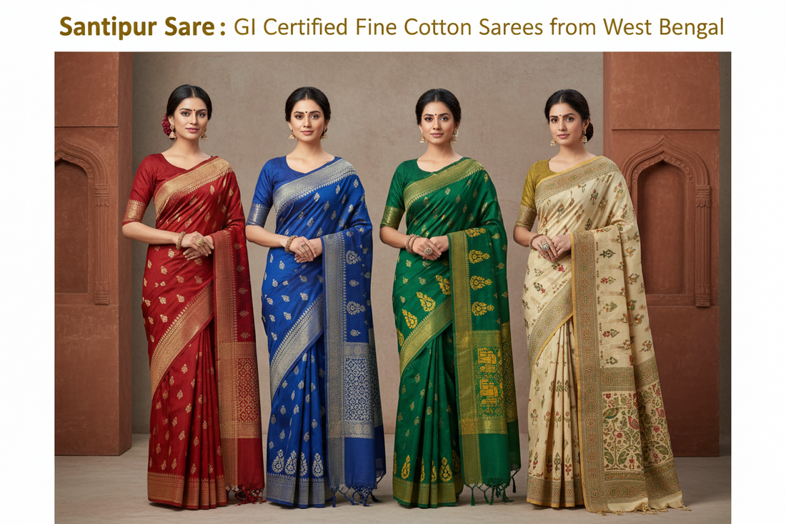 Santipur Saree: GI Certified Fine Cotton Sarees from West Bengal