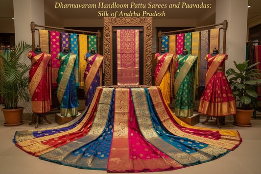 Dharmavaram Handloom Pattu Sarees and Paavadas