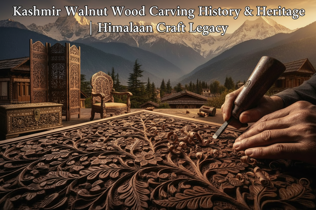 Kashmir Walnut Wood Carving History & Heritage, Himalayan Craft Legacy ...