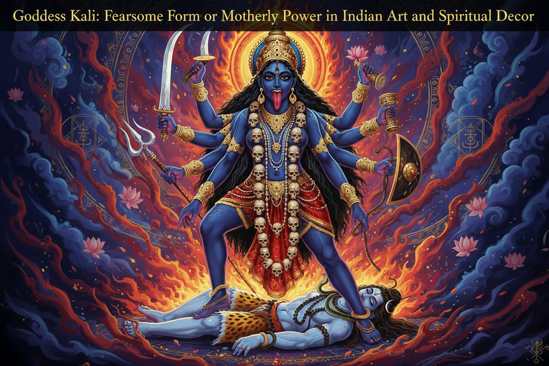 Goddess Kali: Fearsome Form or Motherly Power in Indian Art and Spiritual Decor