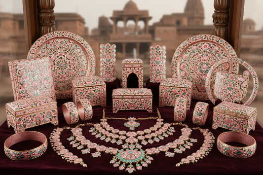 Banaras Gulabi Meenakari Craft