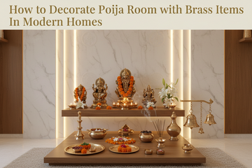 How to Decorate Pooja Room with Brass Items In Modern Homes