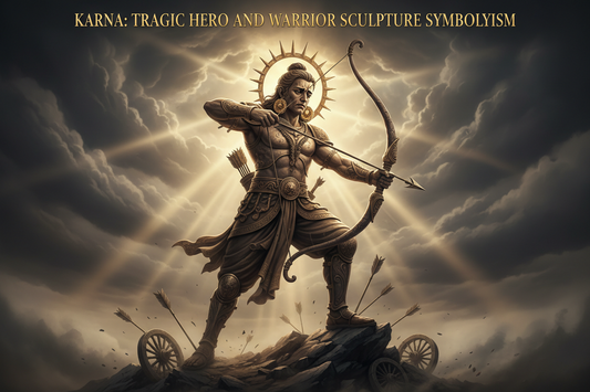 Karna: Tragic Hero And Warrior Sculpture Symbolism