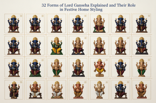 32 Forms of Lord Ganesha Explained and Their Role in Festive Home Styling