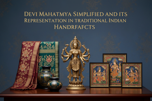 Devi Mahatmya Simplified and Its Representation in Traditional Indian Handicrafts