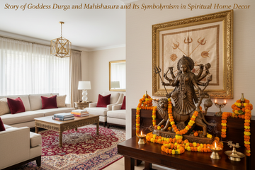 Story of Goddess Durga and Mahishasura and Its Symbolism in Spiritual Home Decor