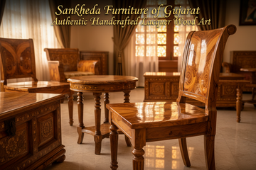 Sankheda Furniture of Gujarat Authentic Handcrafted Lacquer Wood Art