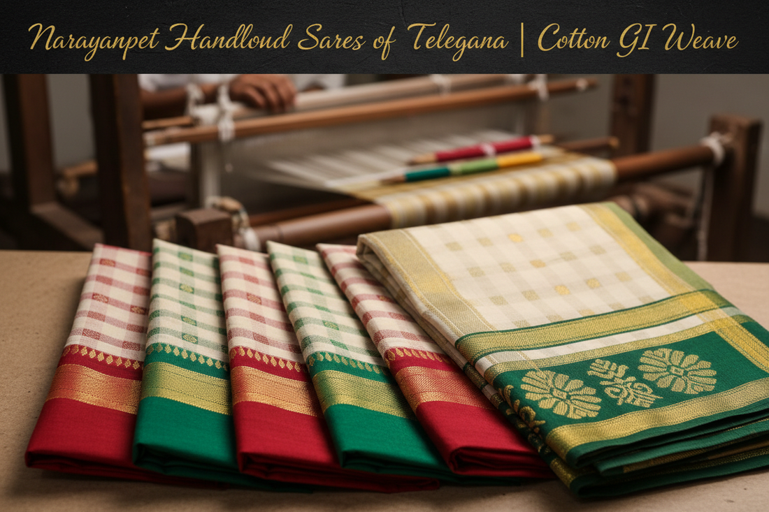 Narayanpet Handloom Sarees of Telangana | Cotton GI Weave