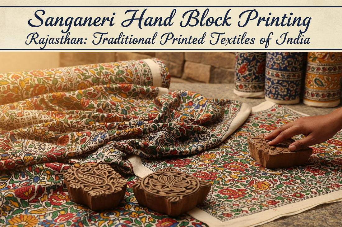 Sanganeri Hand Block Printing Rajasthan: Traditional Printed Textiles of India