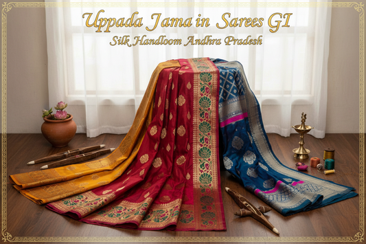 Uppada Jamdani Sarees GI Silk Handloom Andhra Pradesh