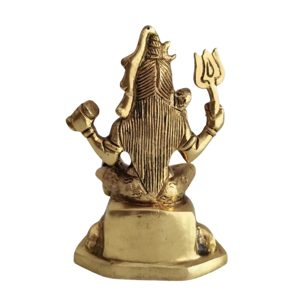 Brass Lord Shiva Idol – Mahadev Statue for Spiritual Home Decor   Brass Ware
