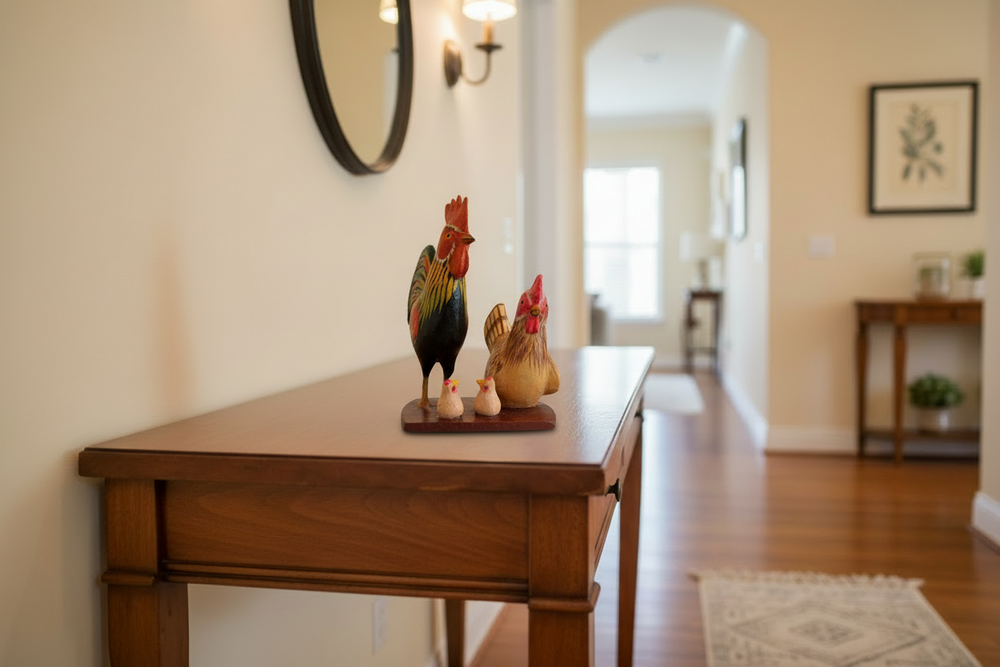 Nirmal Wooden Rooster Family Toy   Wooden Toy