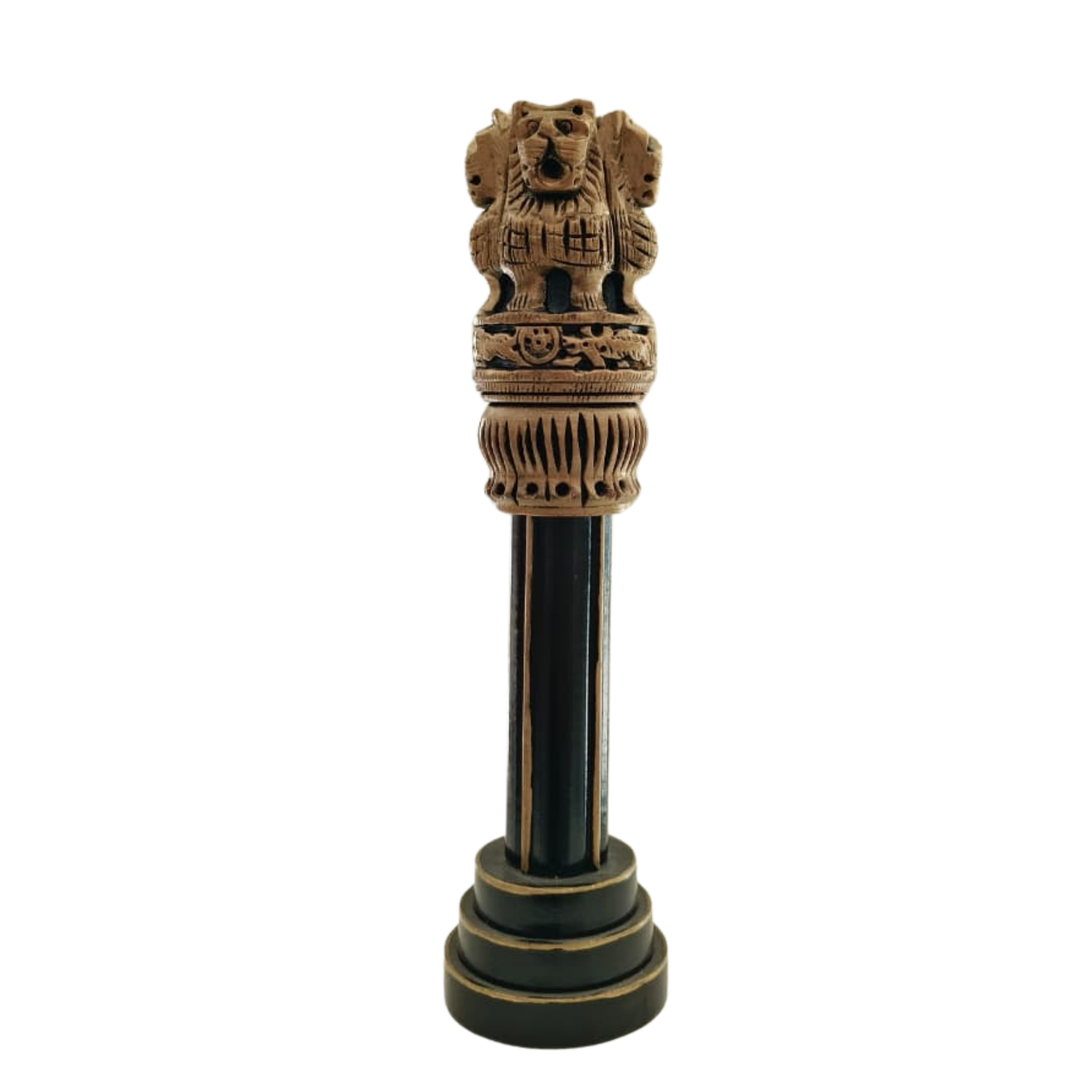Handmade Wooden Ashoka Pillar | Traditional Indian Decor