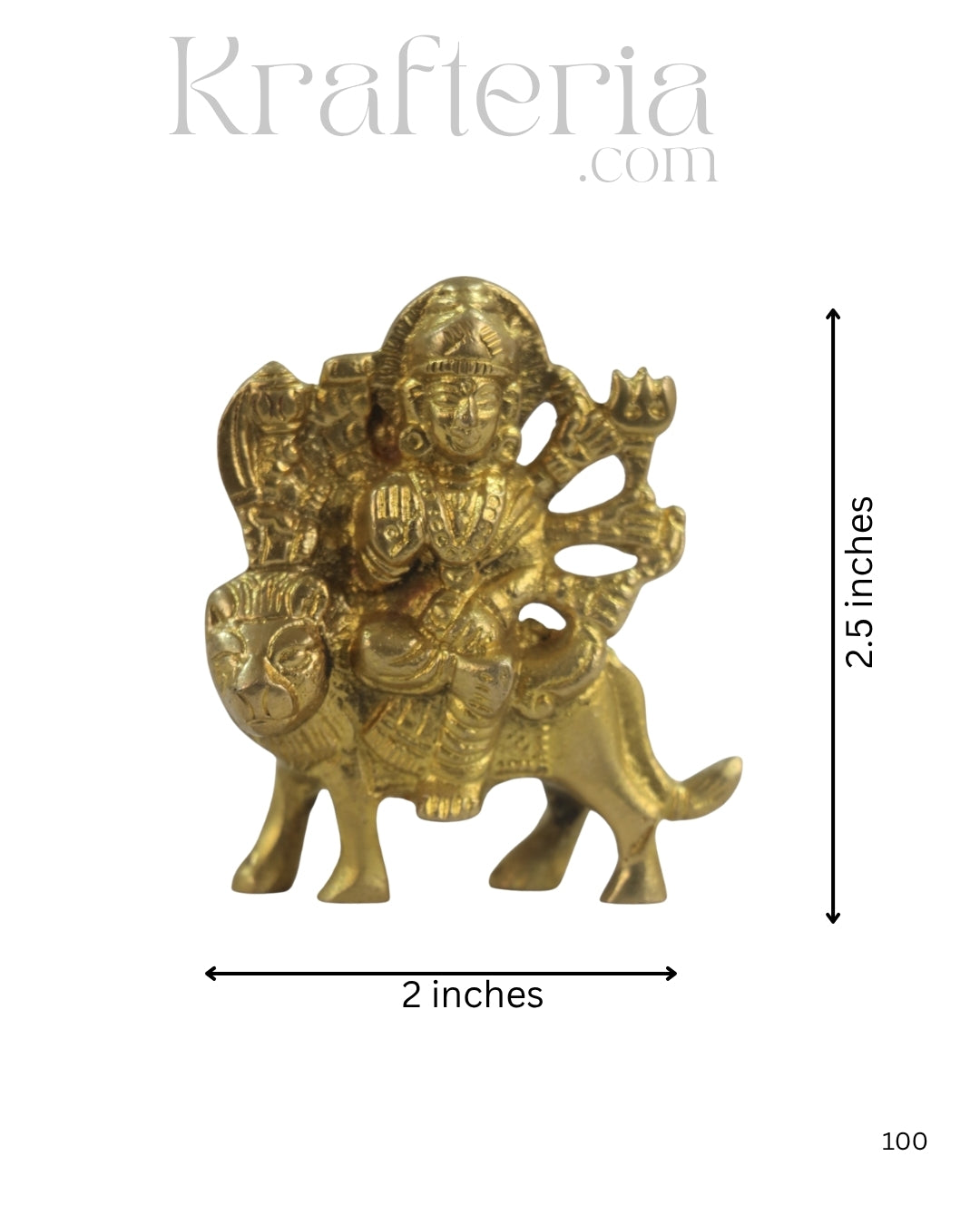 Handcrafted Brass Durga Maa Idol – Symbol of Strength and Courage