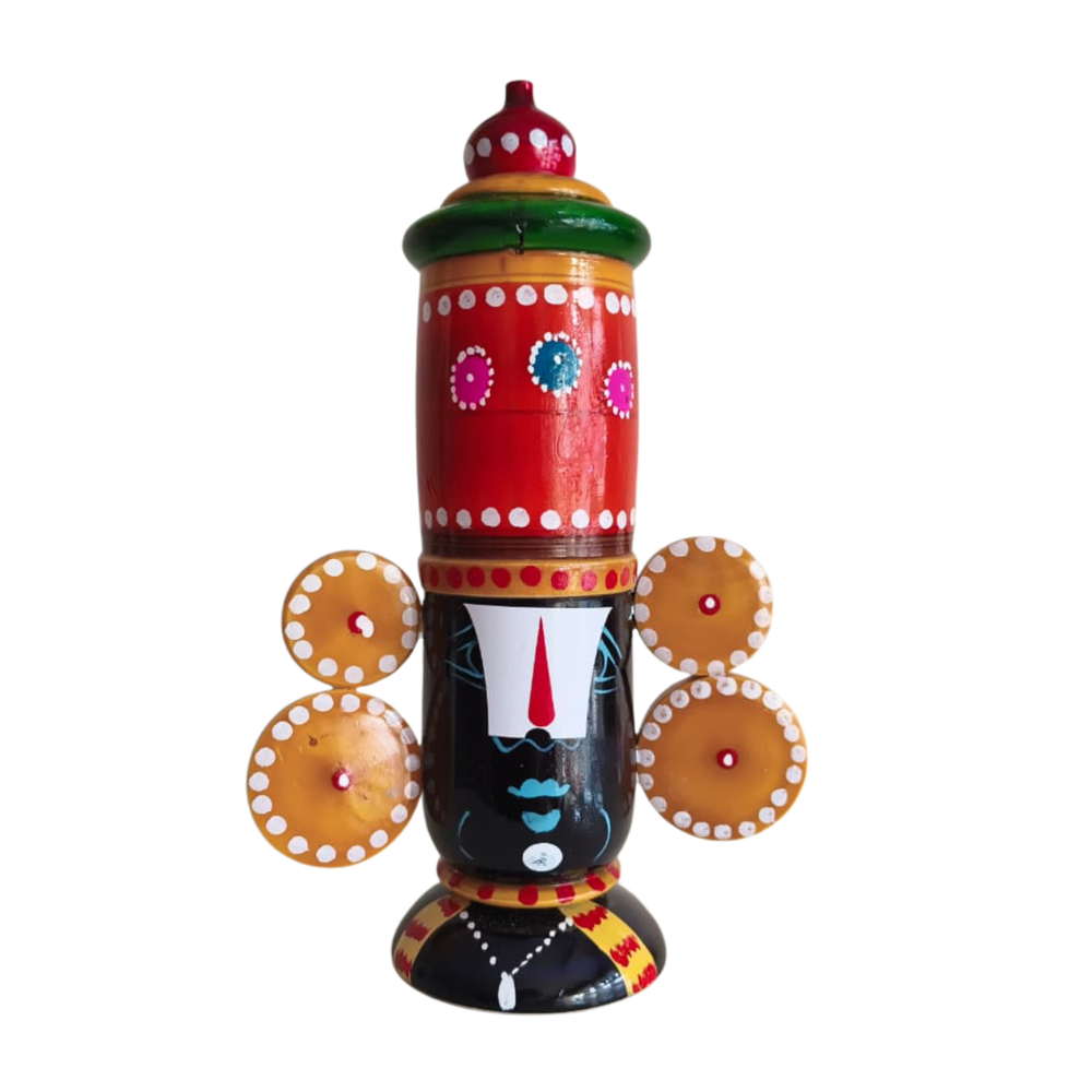 Etikoppaka Wooden Lord Venkateswara Idol   Etikoppaka Lacquerware