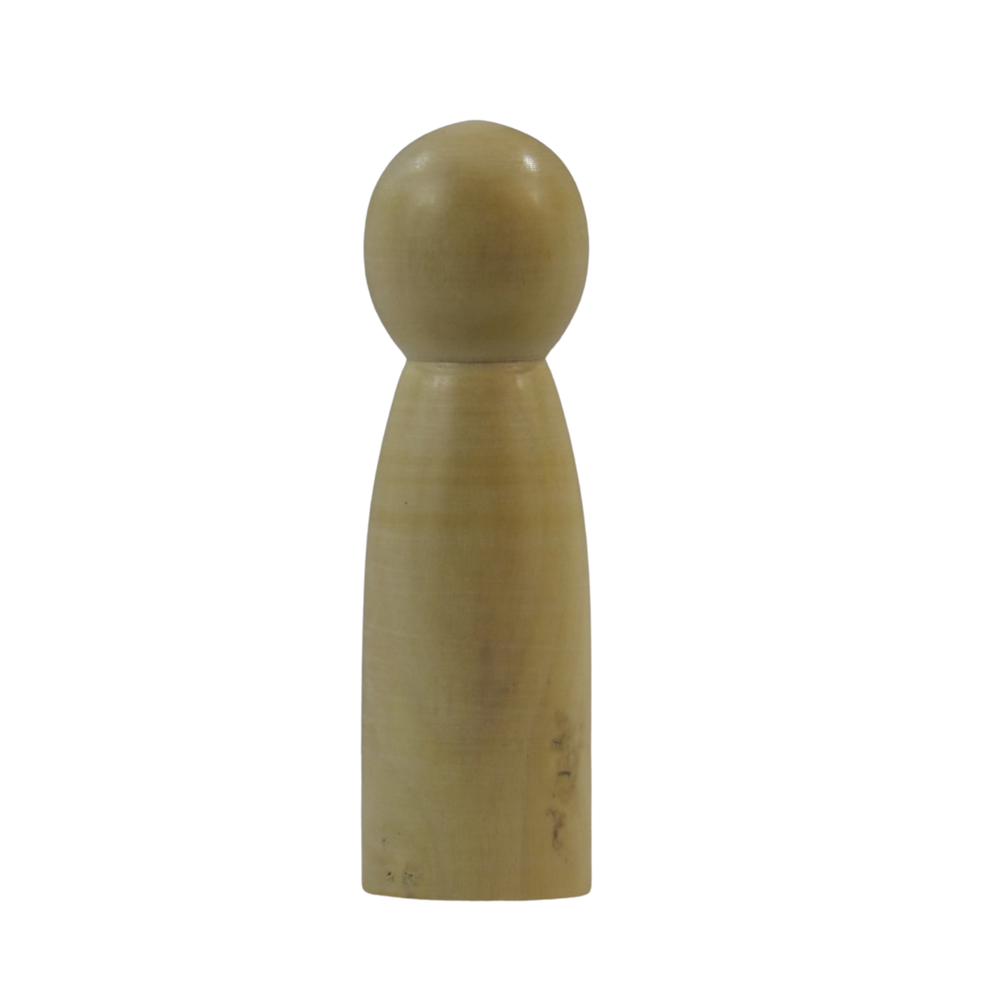 Blank wooden peg doll for DIY crafts