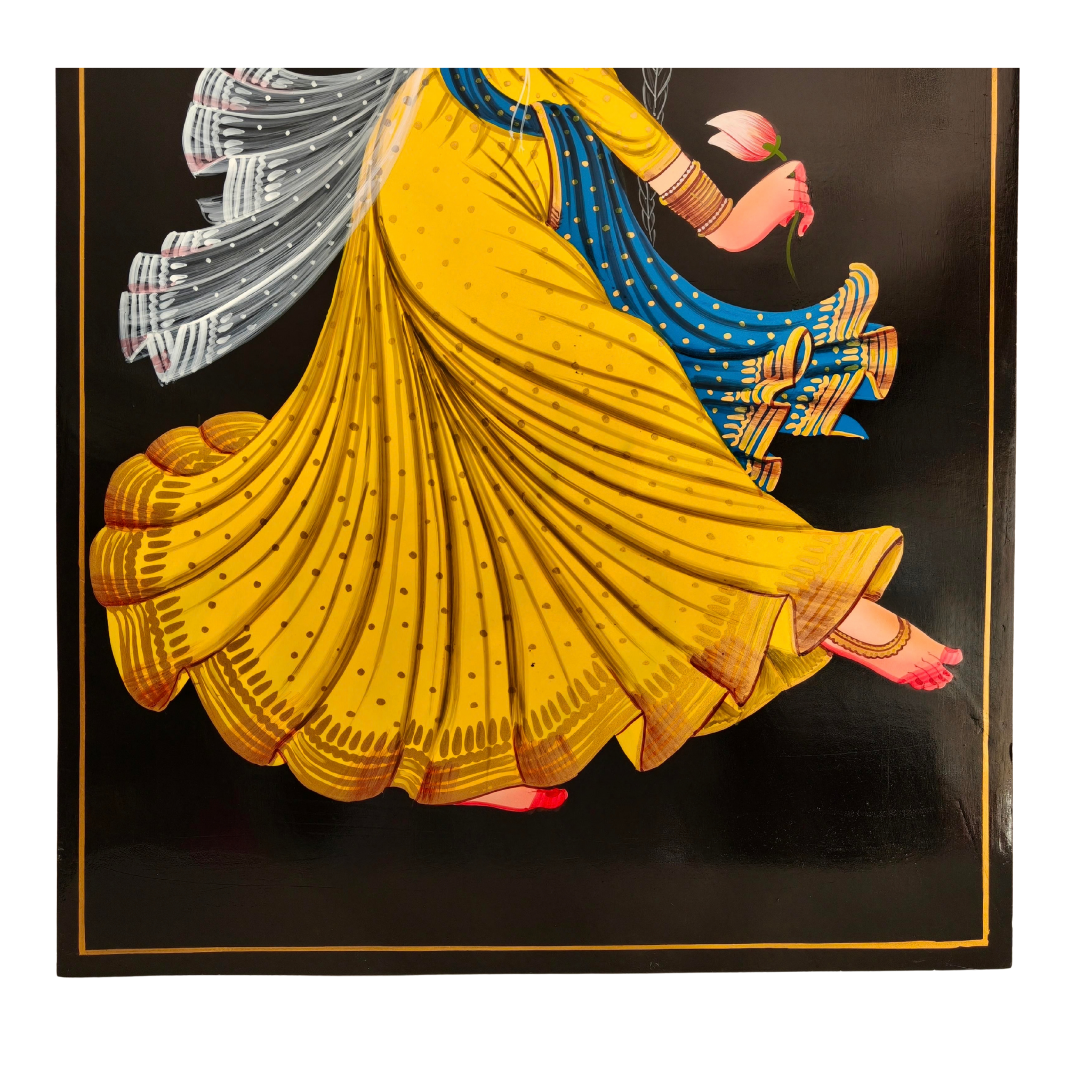 Indian Kathak dancer lotus theme Nirmal