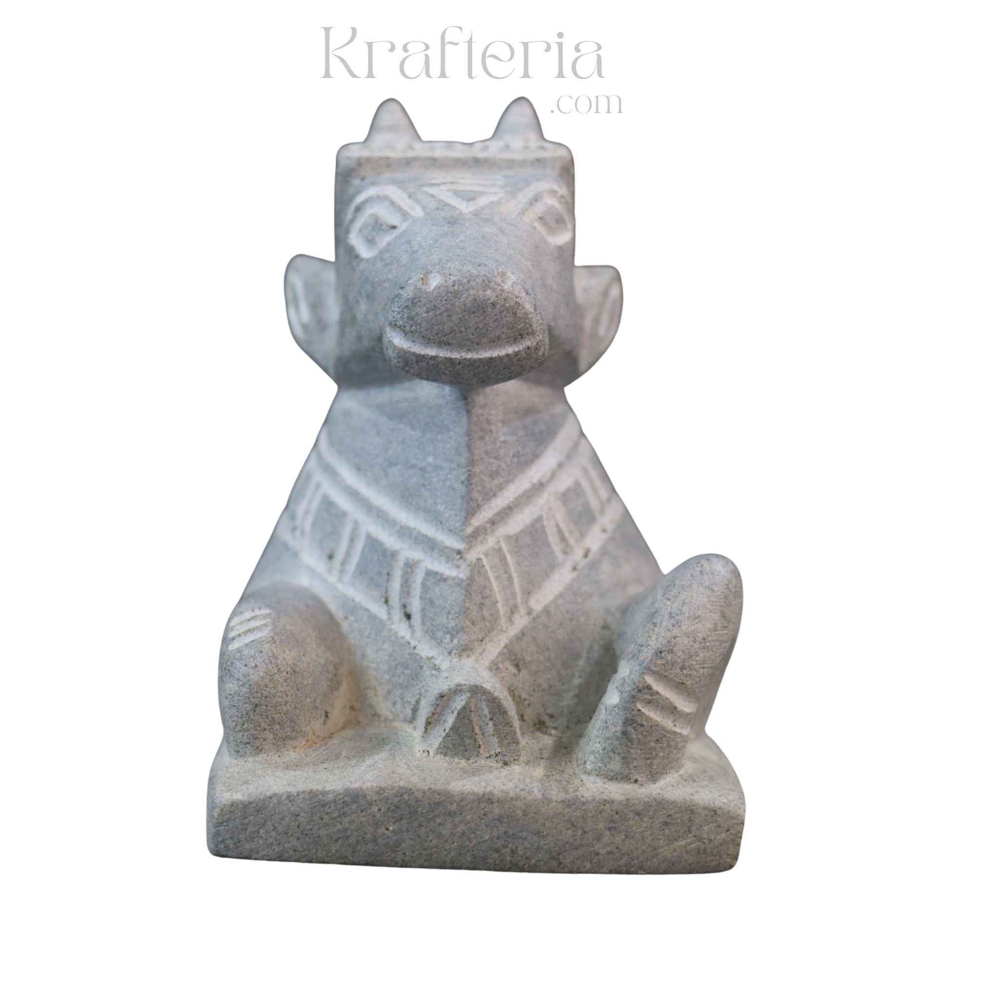 Nandi Idol in Soft Stone – Traditional Temple Decor