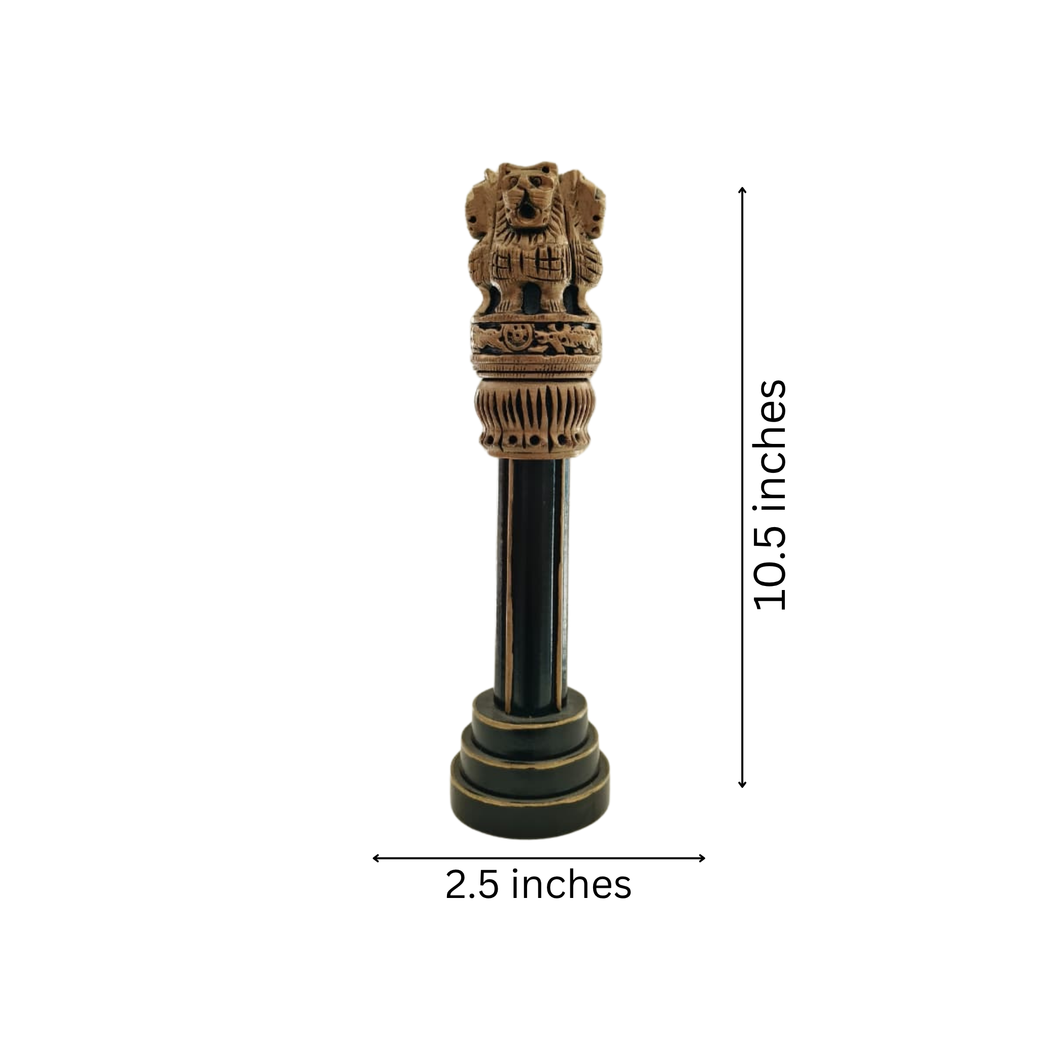 Handmade Wooden Ashoka Pillar | Traditional Indian Decor