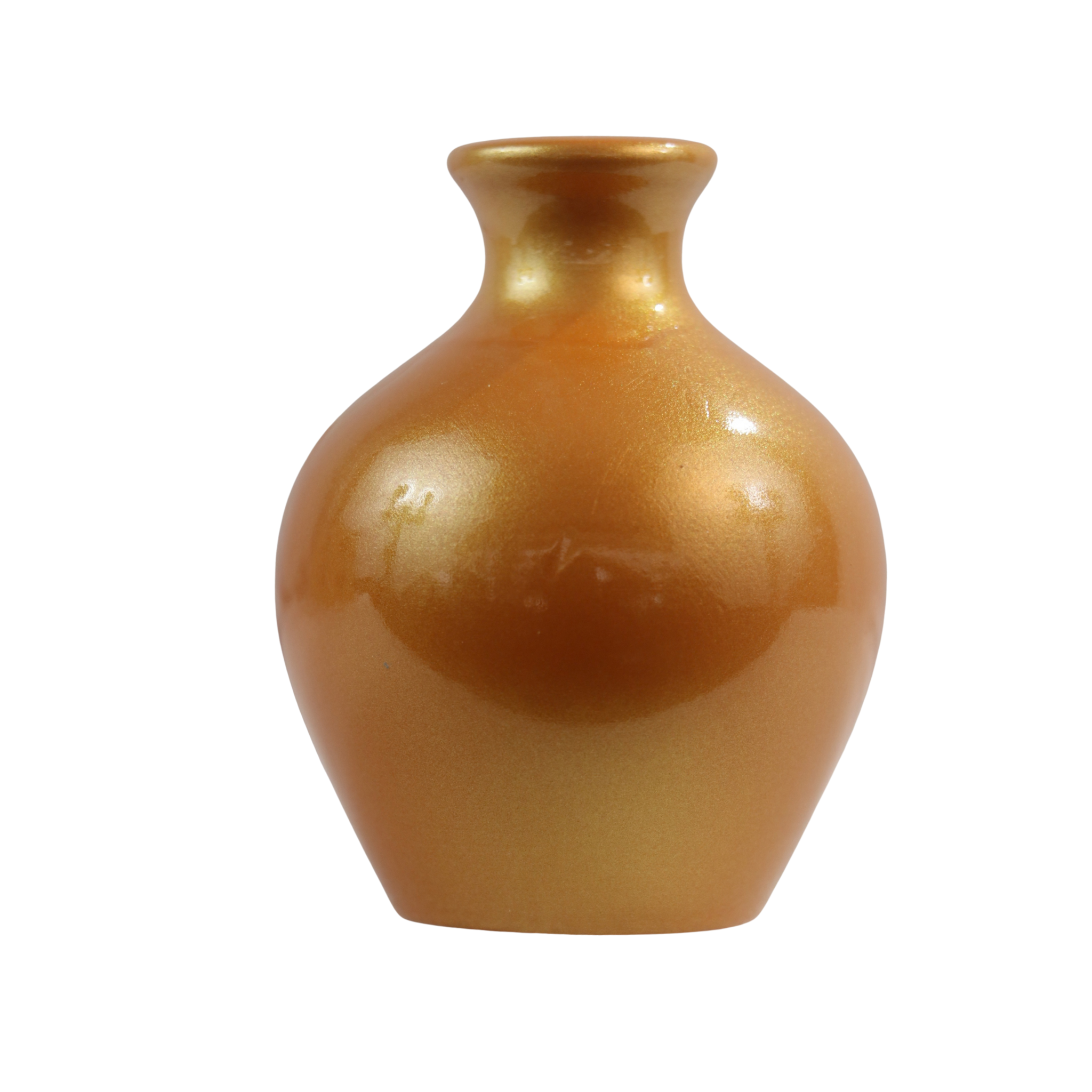 Decorative handcrafted flower vase with smooth shiny finish