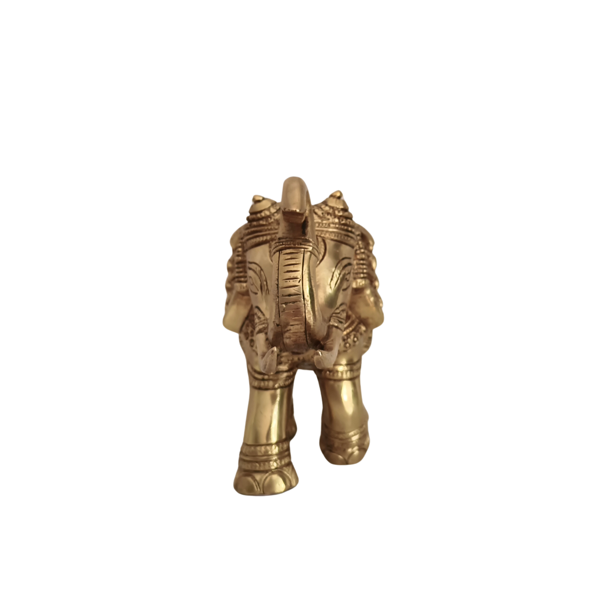 Hand-Carved Brass Elephant Statue: Symbol of Strength, Wisdom, and Good Fortune