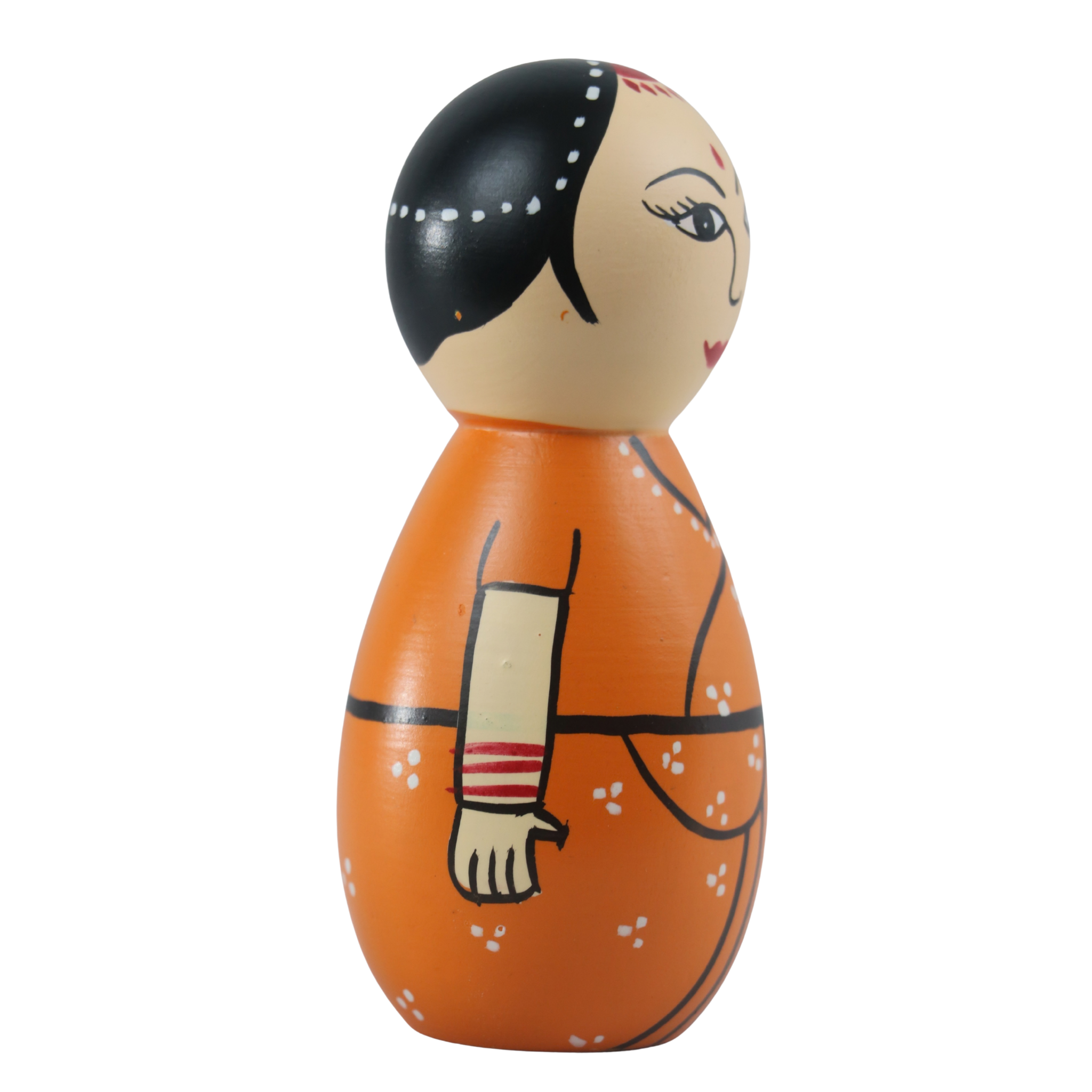 Traditional costume women doll figurine