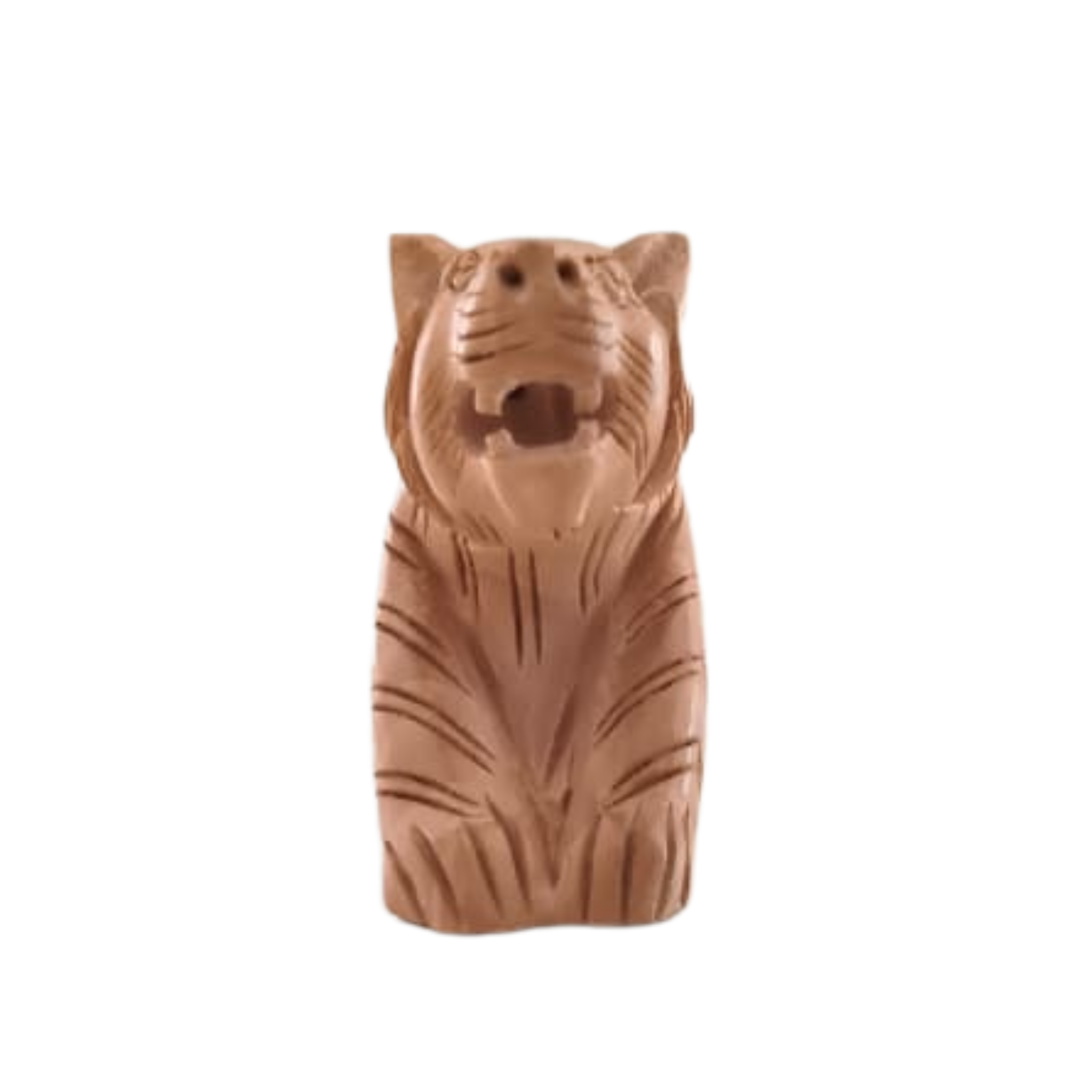 Decorative Wooden Tiger | Intricately Hand-Carved Animal Figurine