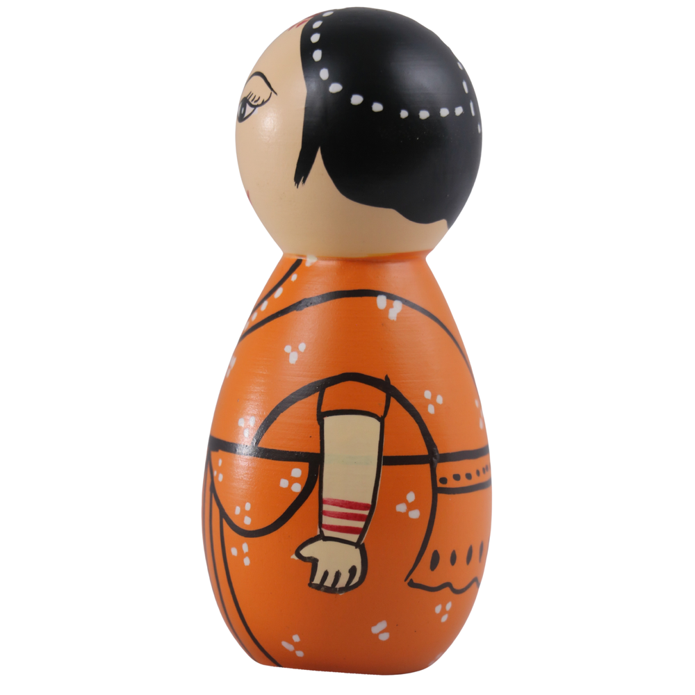 Colorful ethnic women doll handmade