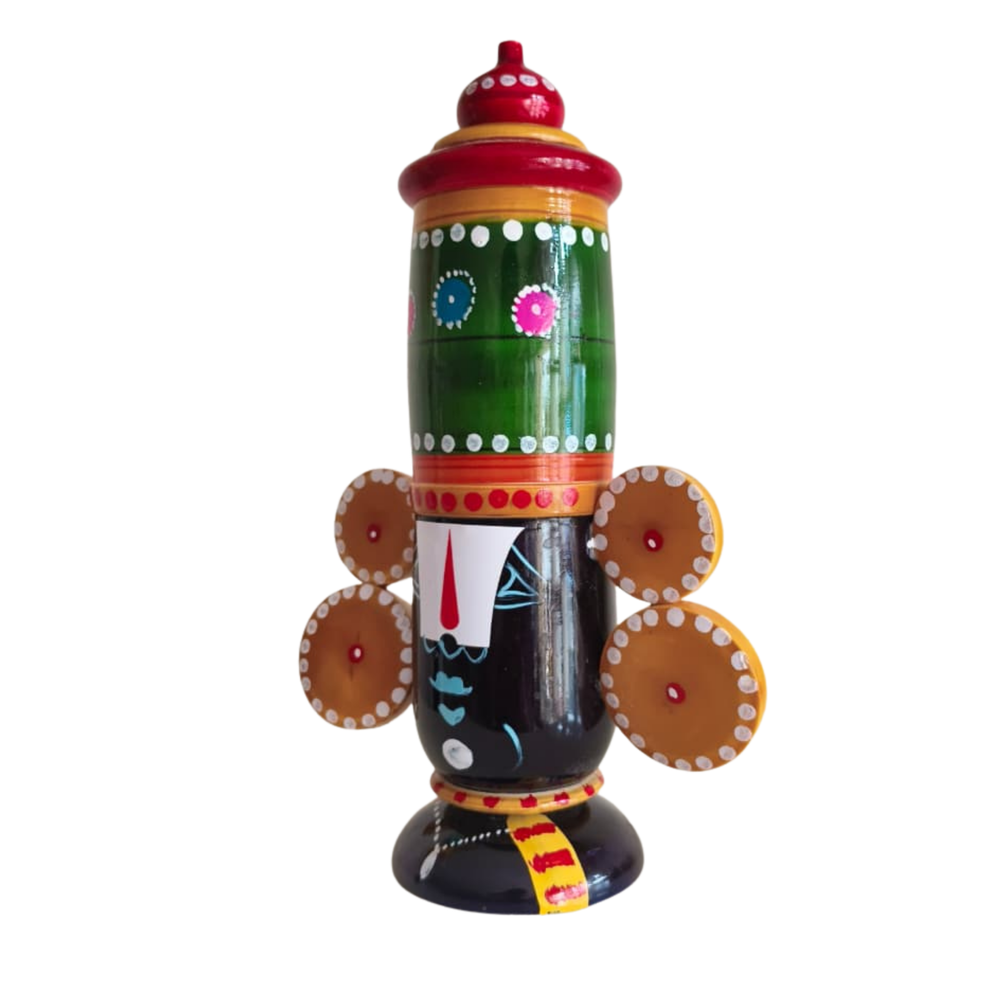 Authentic Turned Wood Etikoppaka Venkateswara Decorative Piece   Etikoppaka Lacquerware