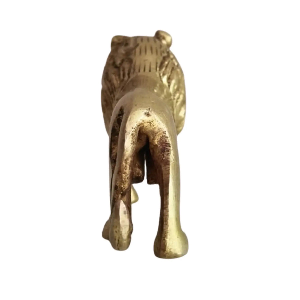 Brass Lion Figurine – Animal Idol for Home & Office Décor   Brass Ware