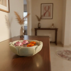 White Marble Urli Bowl – Decorative Fruit Bowl   Marble